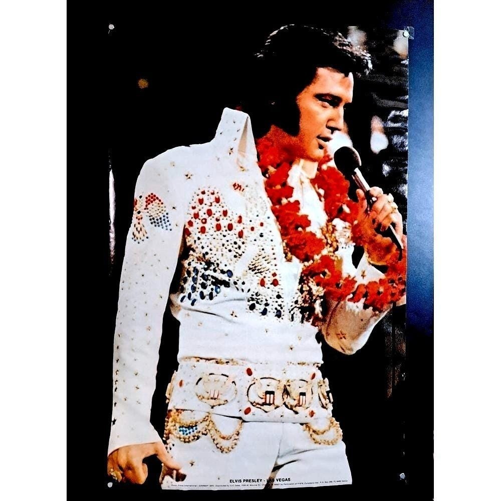Elvis Presley Las Vegas Poster 23x35 Vintage 1975 Gamma Sealed NOS